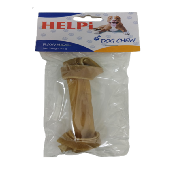 high-quality helpi dog treats chew rawhide 45g