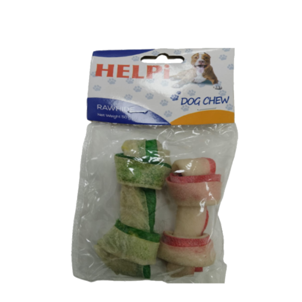 high-quality helpi dog treats chew rawhide 50g