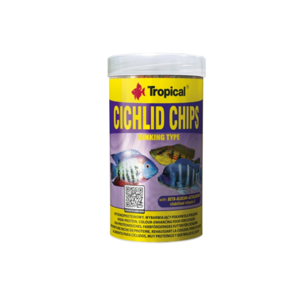 cichlid fish tropical chips color enhancing food